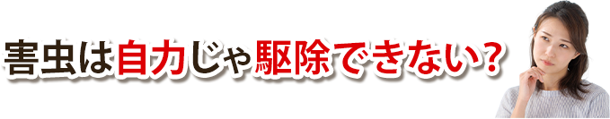害虫は自分じゃ駆除できない?