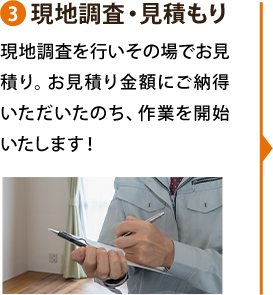 3現地調査見積もり